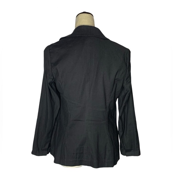 Tracy Reese Linen Blend Women's Black Blazer - Picture 4 of 5